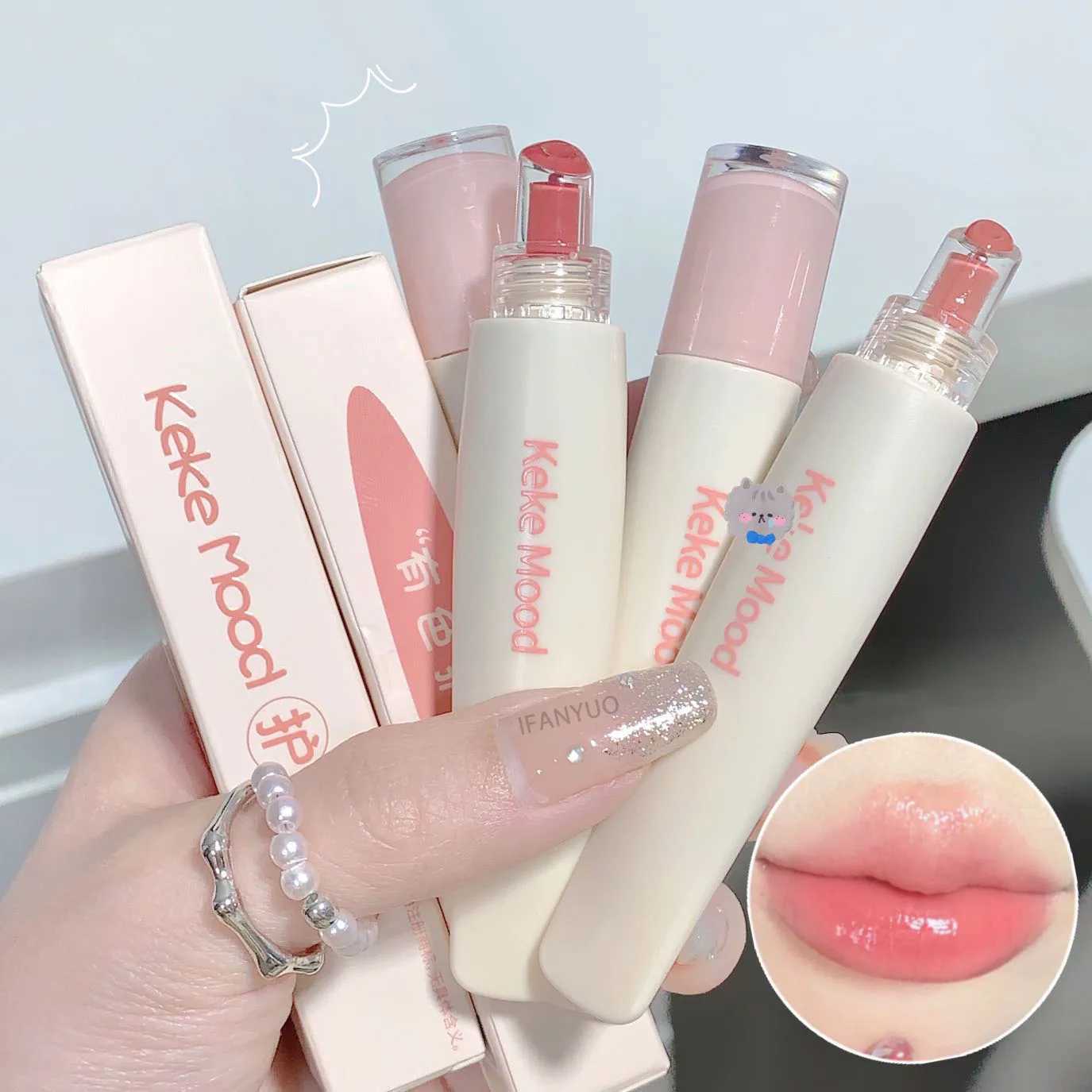 Gel Gloss Coloring Liquid lipstick Crystal Gloss Moisturizing Stickless lipstick Oil Cosmetic Jelly lipstick W241101