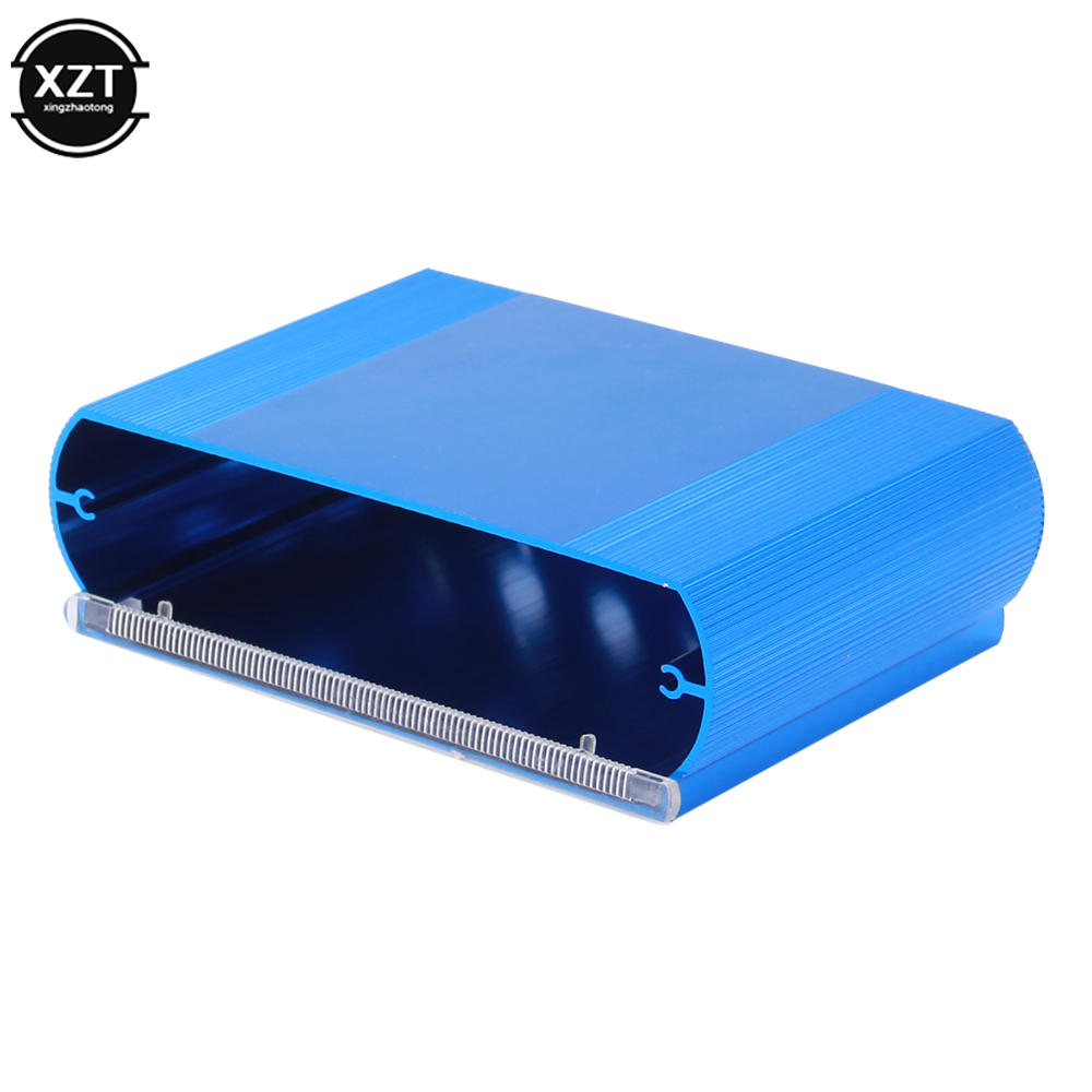 NEW Blue Aluminum Shell Module Case Box for Bluetooth WMA Decoder Board MP3 Music Player Car Radio Module Support USB FM TF
