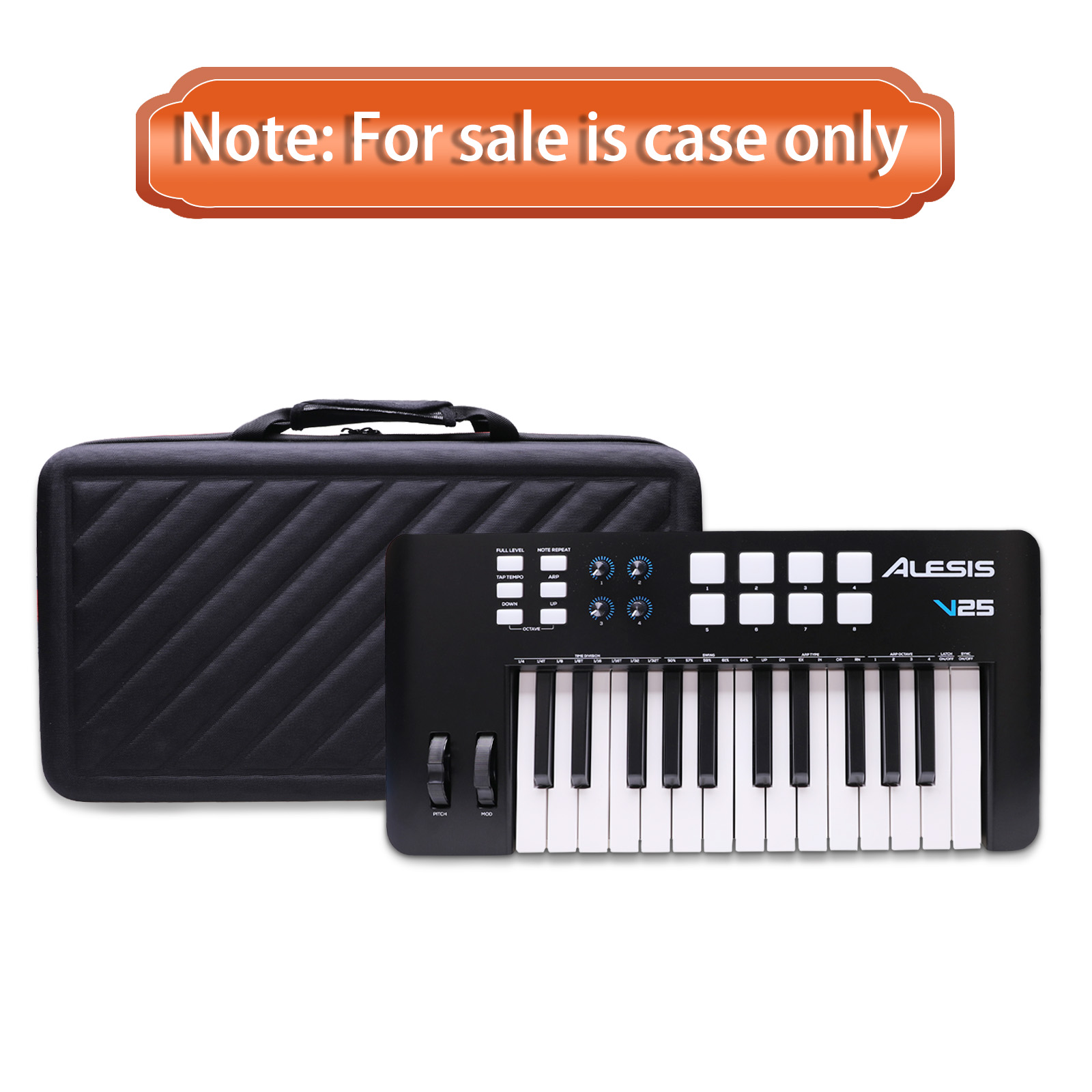 LTGEM EVA Case for Alesis V25 MKII USB MIDI Keyboard Controller with 25 Velocity Sensitive Keys, Musical Instrument Storage Case