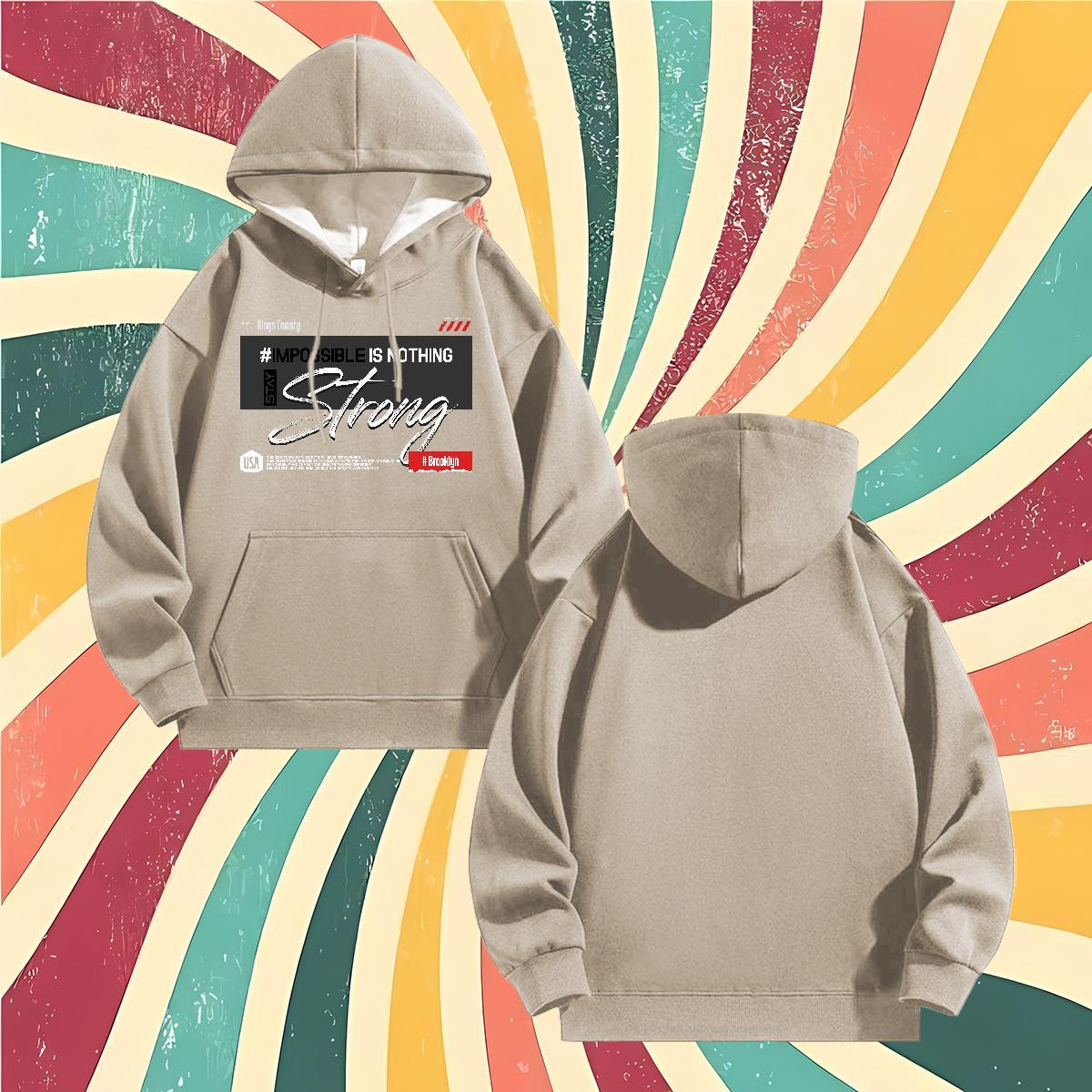Casual New Woman Hoodie Breathable Soft Female Womens Hoodie DIY Printed Top Pullover Hoodie Cotton 350g Street Wear