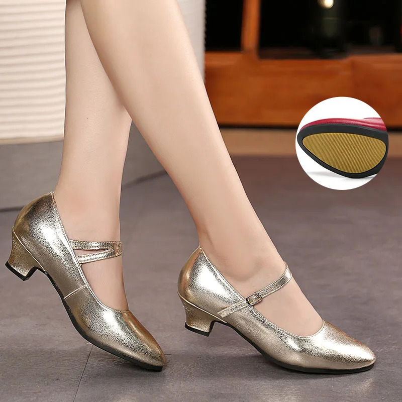Genuine Leather Dance Shoes Women Modern Tango Salsa Latin Ballroom Dance Shoes Women High-heel Lady Professional Dance Shoes 241101