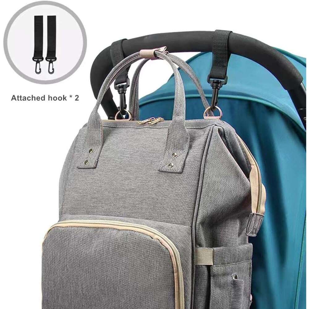meinkora backpack baby mom and dad travel bag suitable for boys girls grey multi functional diaper bag backpack