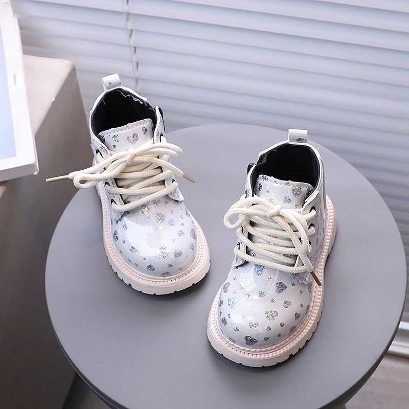 Star Printed Kids Fashion Boots Spring/Summer PU Zip Preschool Ankle Shoes Anti slip Baby Girls and Boys Boots M241102