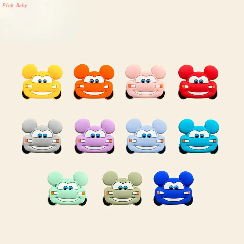 5pcs Automobile Silicone Beads BPA Free TOY new Baby Accessories Children Toys Beads Items Care Tools Teethers Dental 2025 Mother Kids