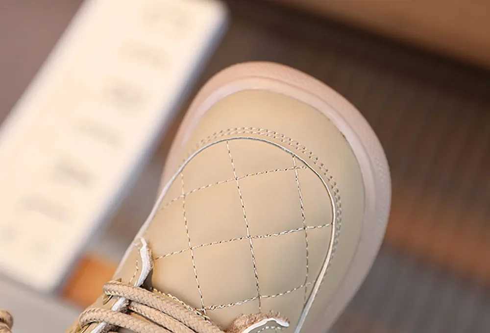 Trend Fashion Winter Womens Shoes Korean Sled PU Leather Childrens Snow Boots Thick Warm Plush Shoes Childrens Artificial Fur M241102