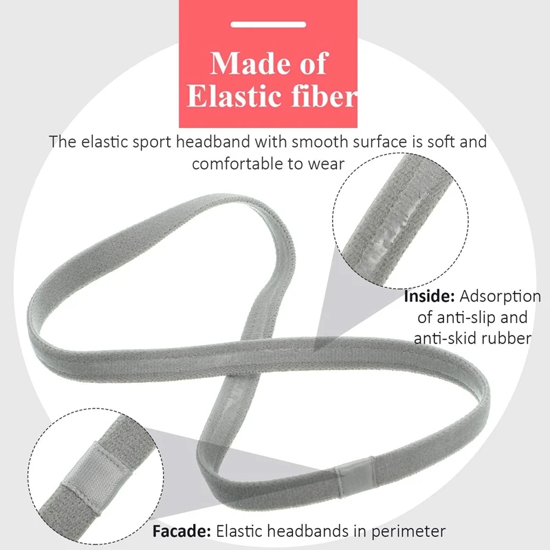 4 Pieces Solid Thick Non-Slip 2025 Elastic Sports Outdoor Headbands Hair Headbands for Men Exercise Hair Bands Sweatbands new for Women
