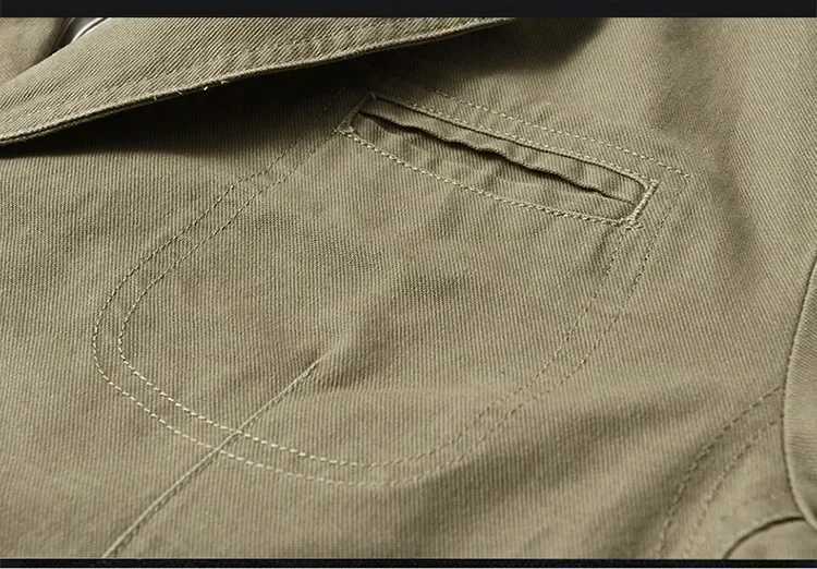 Spring and Autumn Mens Jacket High Quality Business Casual Jacket Flip Collar LTI Pocket Single Button Set Jacket Mens Clothing W241102