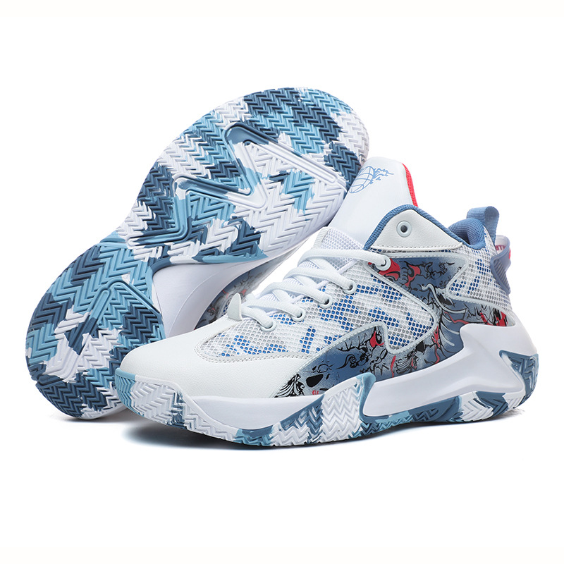 Basketball shoes men's shoes cushioning rubber sole student sneakers sneakers Free shipping