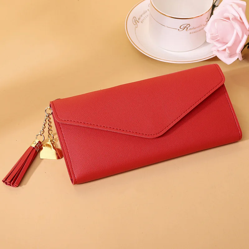 2023 Trendy Women Wallets Simple Zipper Purses Heart-shaped Long Clutch Wallet Soft 2025 PU Leather Money Bag new Carteras Para Mujer