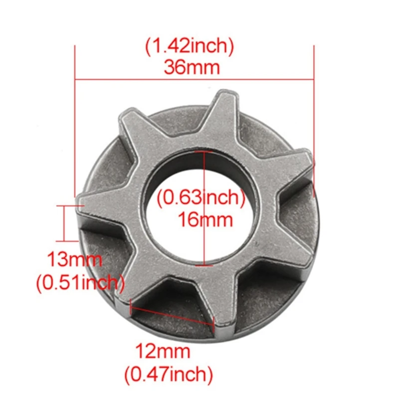 Gear Sprockets Drive Replace Sprocket Gear Asterisk 3/6/7 Teeth Electric Chainsaw Chain Angle Grinder Electric Saw Gear