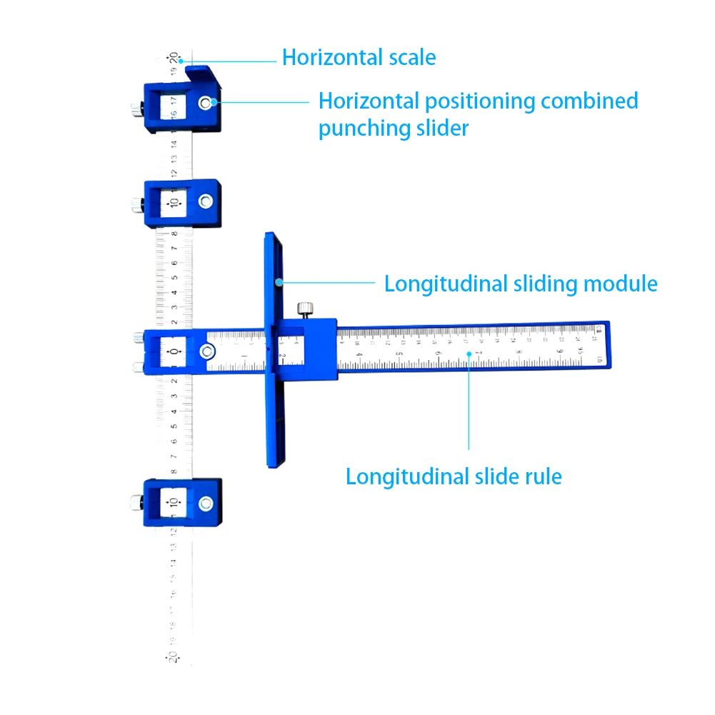 Woodworking Drill Punch Locator new Jig Drill Guide Cabinet Handle Knob Template 2025 Locator Hole Punch Tool for Woodworking