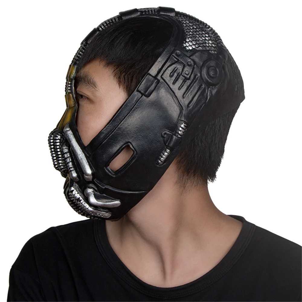 Bain Mask Cosplay Dark Knight Adult Size Helmet Halloween Party Cosplay Horror Prop Movie Horror Mask Y241101