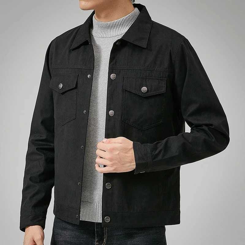 Mens suede casual full matching jacket for new spring and autumn mens fashion Korean StyleSlim lapel workwear jacket W241102