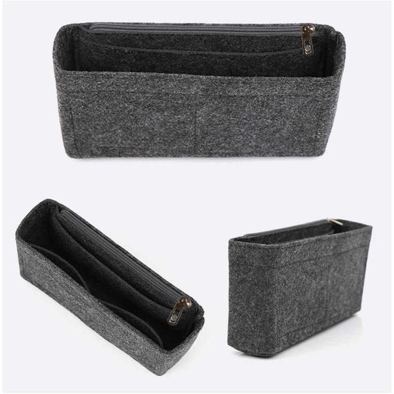 Felt 2025 Insert Bag Zipper Makeup Organizer Handbag Toiletry Travel Inner Purse Pouch Portable Fit Cosmetic new Bags Storage Liner Tote