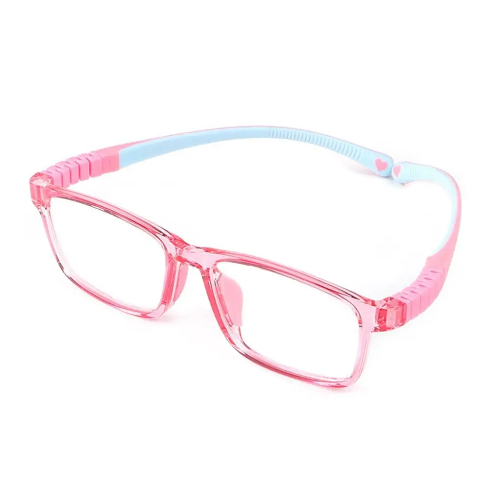 Kids Silicone Square Frame Glasses Children Boys Girls Ultralight Transparent Optical Spectacle Eyewear Clear Lens Eyeglasses