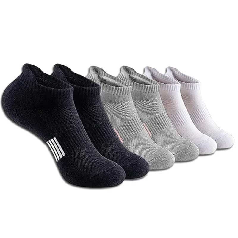 5 Pairs Ankle Women Athletic No Show Running Comfort Cushioned Men Sport Sweat-absorbing and Breathable LX241102
