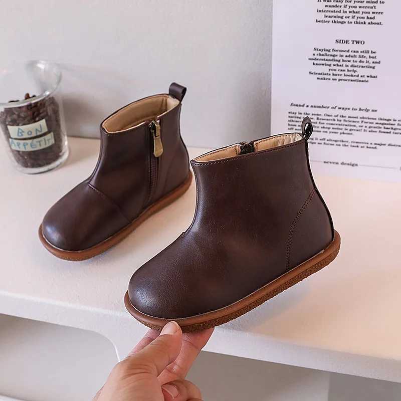 Winter baby girl snow boots soft high-quality grain denim boots childrens shoes warm plush lining boys fashionable boots childrens shoes M241102