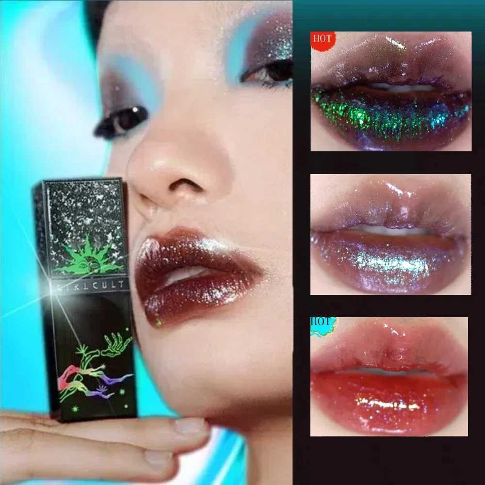 Girls mirror permanent chameleon lip color waterproof lip color moisturizing shiny lipstick womens cosmetics W241101