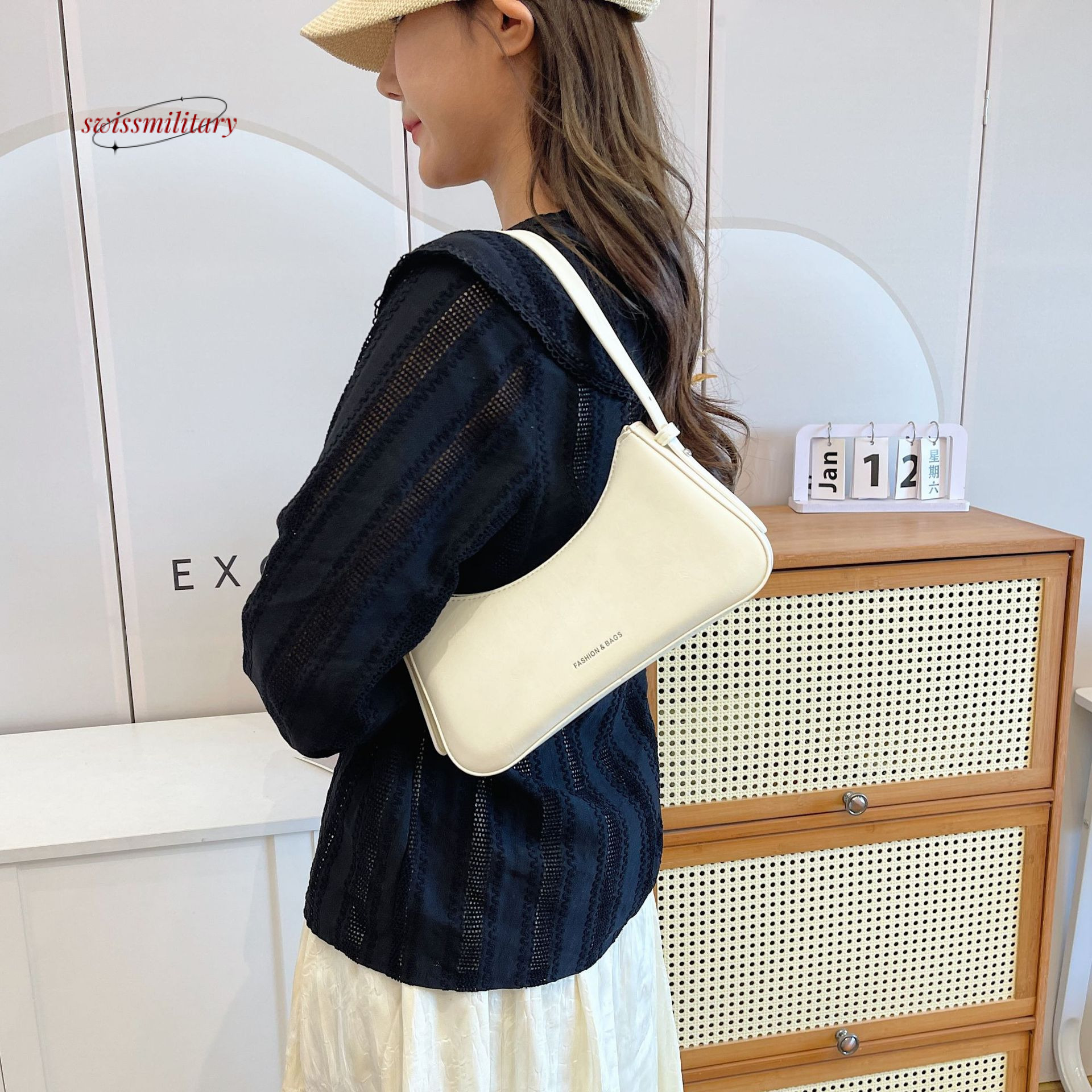 New Summer Versatile Saddle Fashion Style Single Shoulder Underarm 2024 Commuter Women's Bag #25 swissmilitary