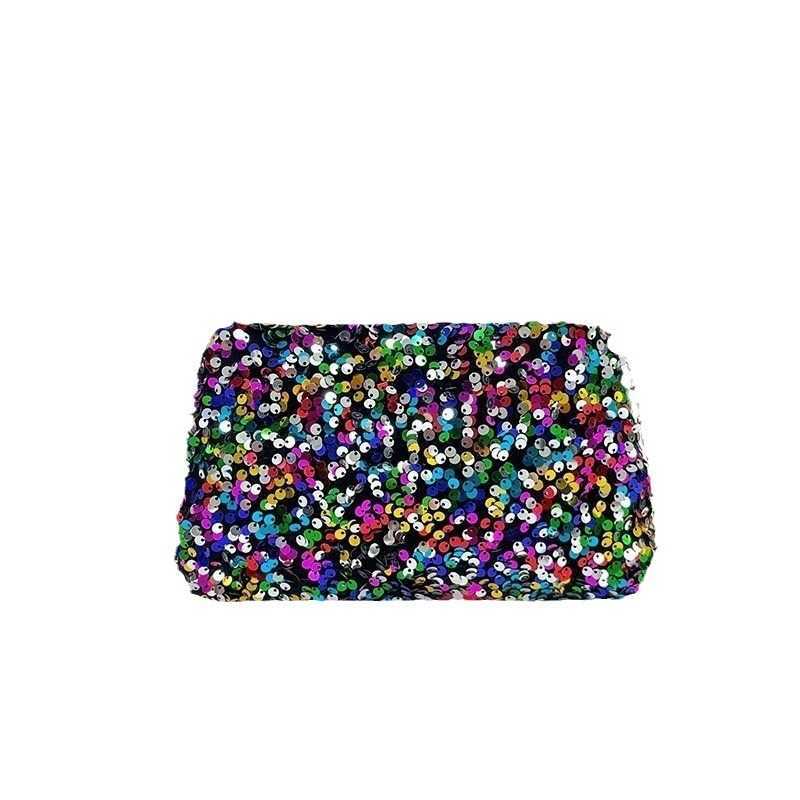 CMM Sparkling Bag for Dinner One Shoulder Armpit Bag New Nightclub Chain Colorful Chain Fashion Hand Held Small Bag