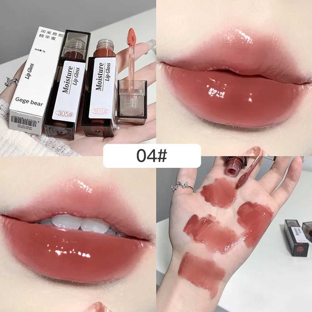 Gege Bear moisturizing lip gloss transparent high-quality tube long-lasting non stick glass vegan coloring lip gloss W241101