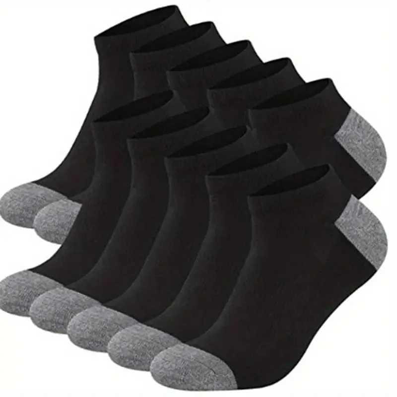 10/20/30 Pairs of Mens Fashionable Color Blocked Low Cut Breathable and Comfortable Sweat Absorbing Outdoor Mens LX241102