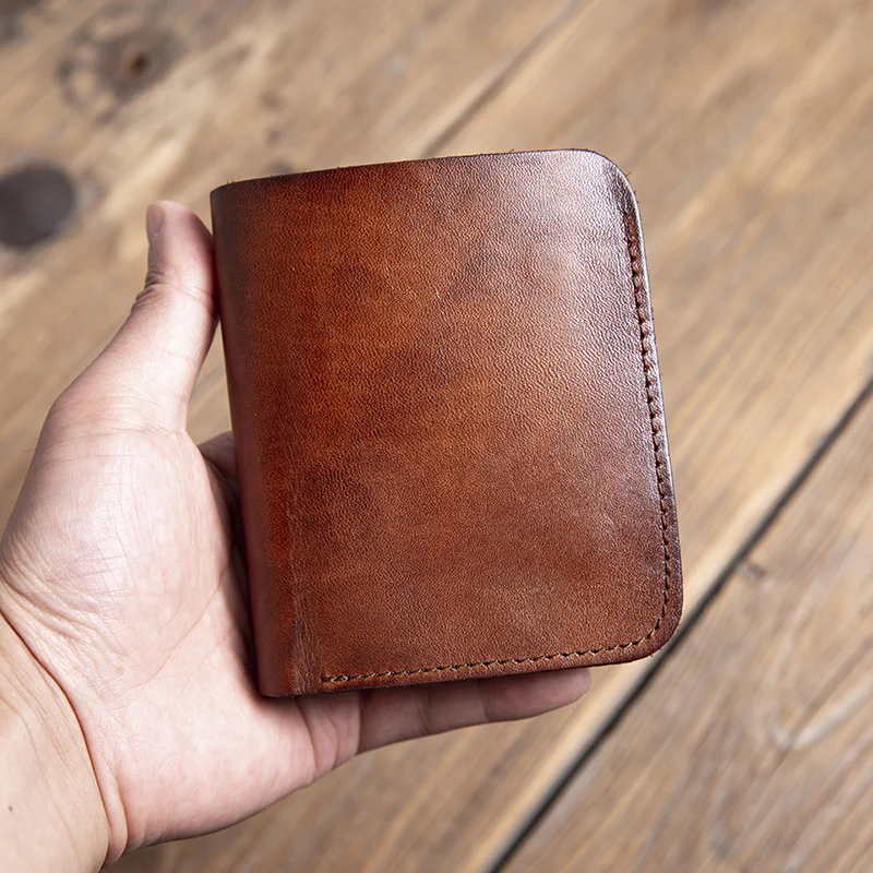 Handmade Pure Leather Wallet for Men Wallet Full-Grain Leather