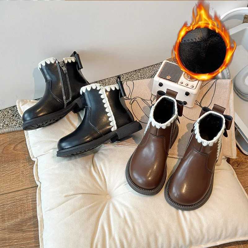 New Girls Short Boots Simple Anti slip Childrens Fashion Casual Edition Round Toe Princess Ankle Boots Direct Transport Childrens Shoes M241102