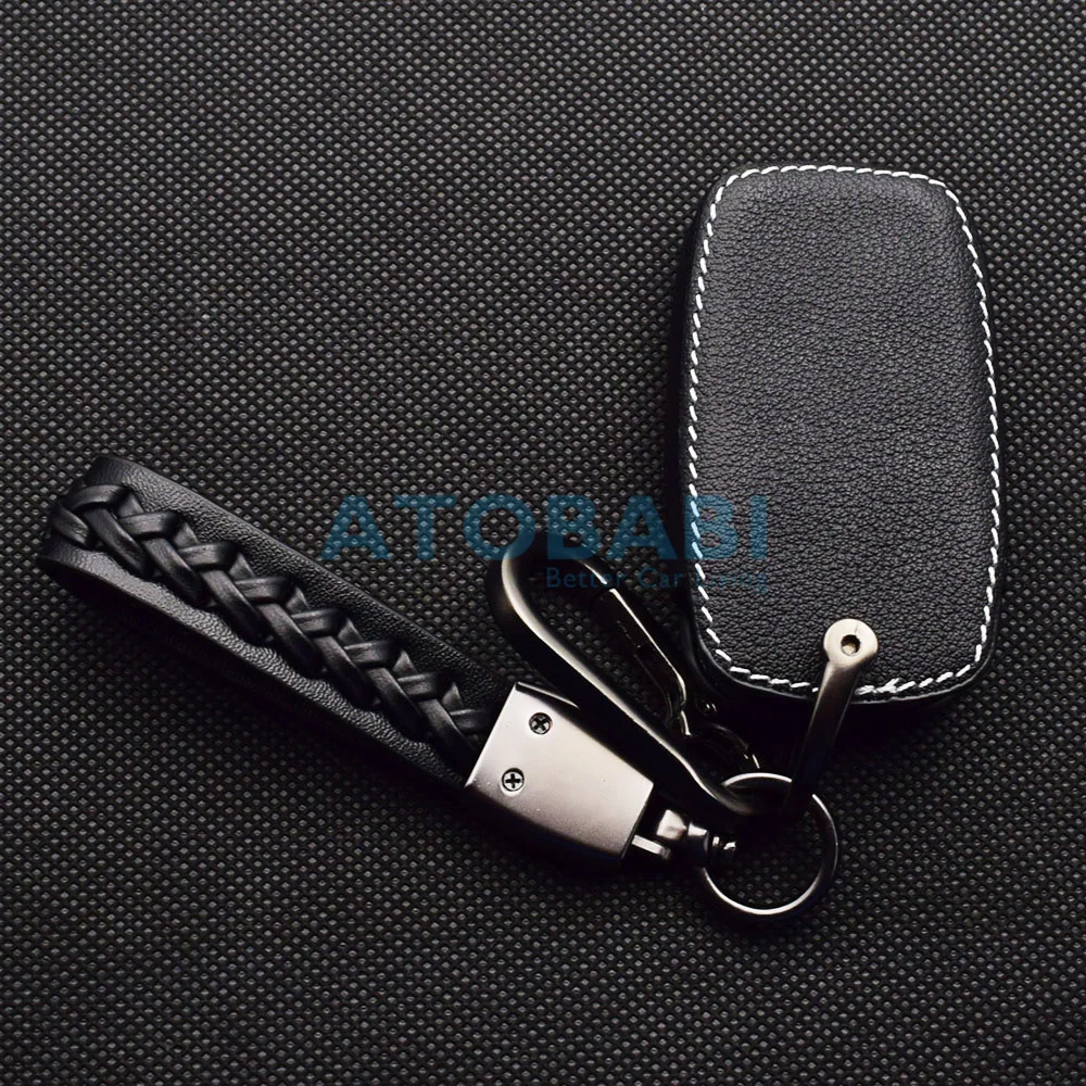 ATOBABI Leather Car Key Case For 2025 Kia Soul Carnival Sedona Niro Sorento Sportage Rio Forte Optima new 4 Buttons Smart Remote Cover