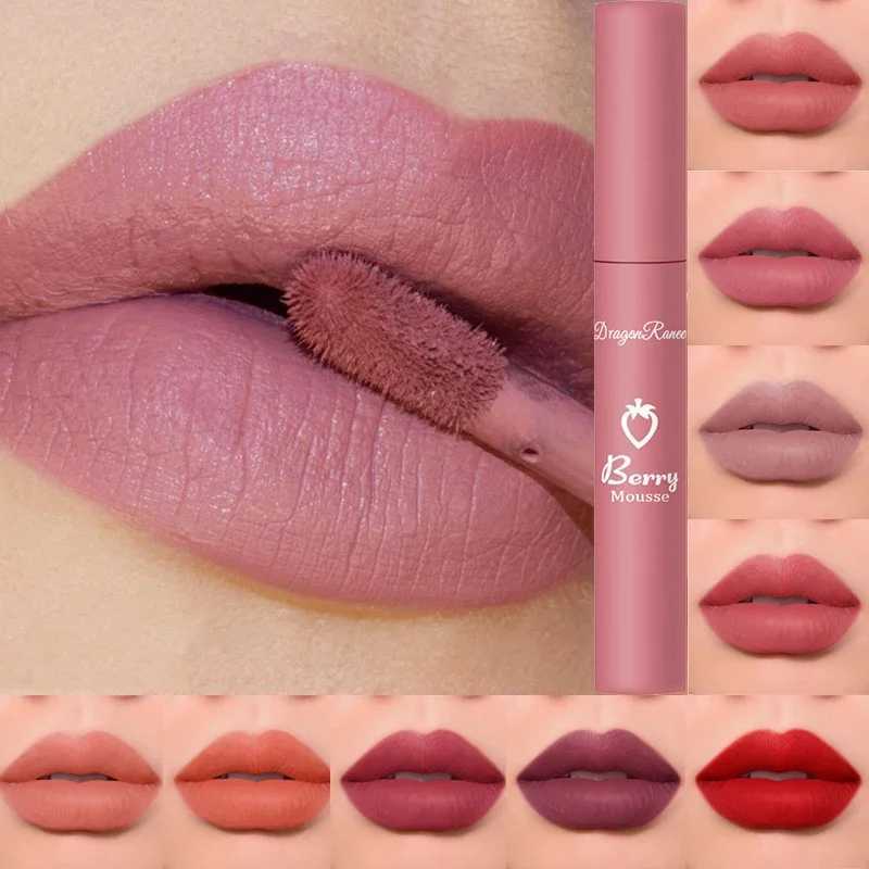 One matte nude liquid lipstick 12 color waterproof durable lipstick sexy red pink velvet lipstick womens cosmetics W241101
