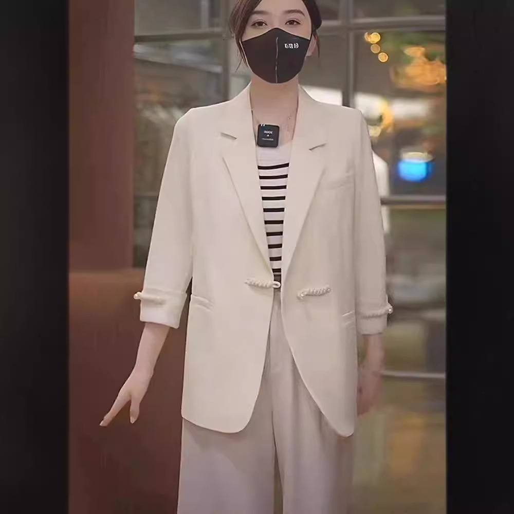 Womens Suits Blazers Blends Spring Autumn Blazer Women Fashion Long Sleeve Business Suits Women Work Office Casual Blazer Women Coats Woman Jacket 230