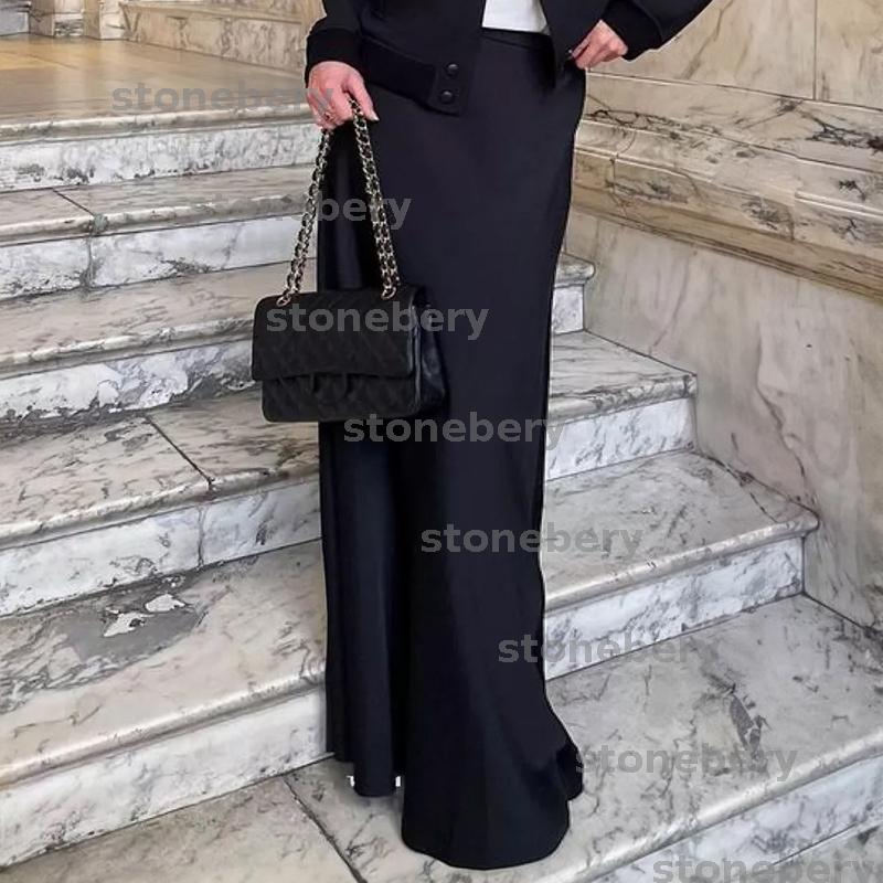 Ladies Elegant Party Dress Womens Fashion Satin Long High Waisted Hip Hugging Skirts Lady Girls Fish Tail Skirt Designers Clothes Floor-Length CXP2411024