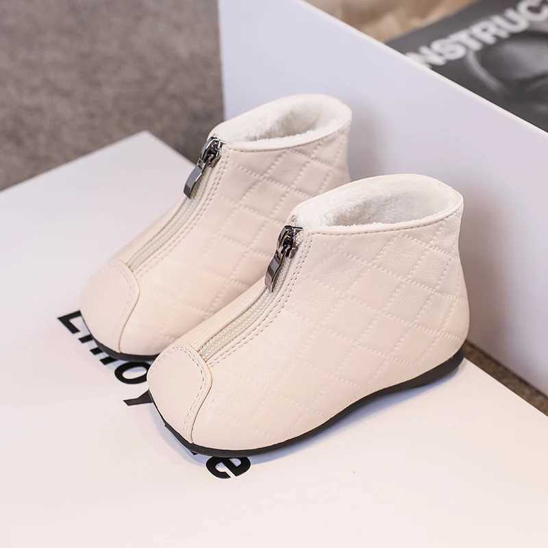 Womens boots Soft and breathable babys first walking shoes front zipper solid color casual childrens fashionable cotton boots M241102