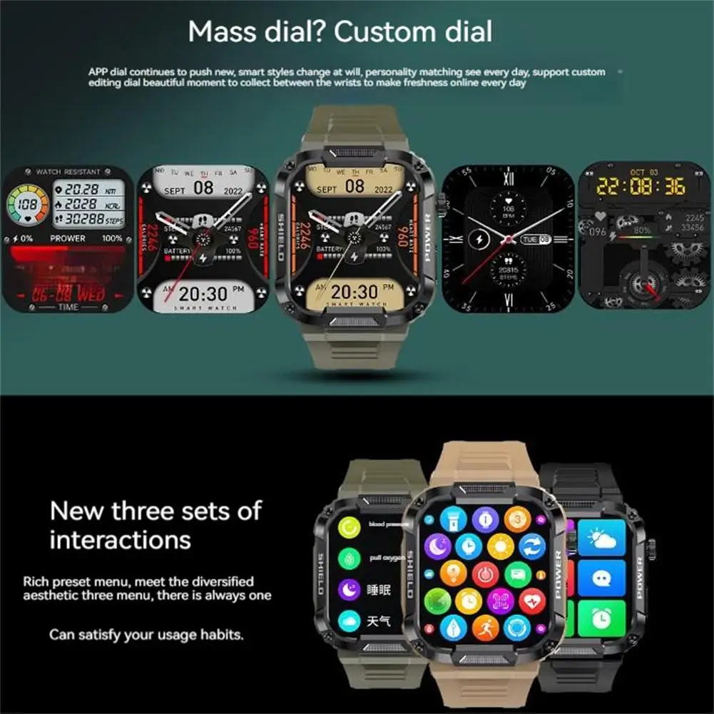 66 Smart Watch Outdoor Bluetooth-compatible new Call Music Play Heart Rate 2025 Monitor Health Sports Bracelet