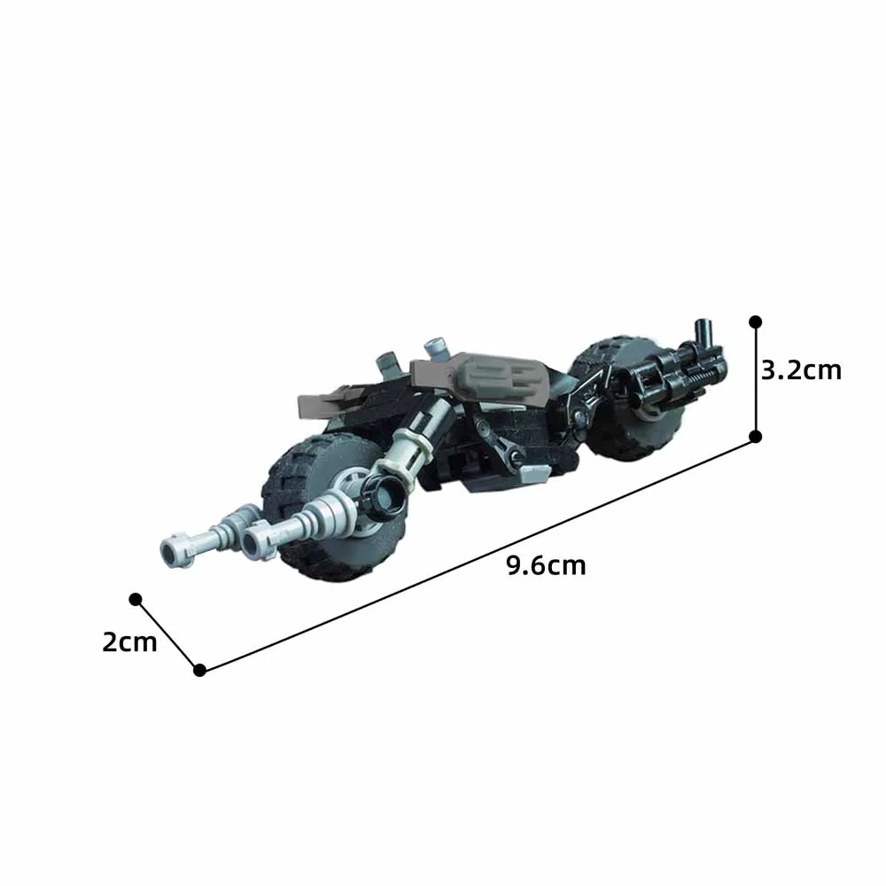 MOC Bat-Motorcycle Model Building Blocks Set Classic-Batpods Mini Bike DIY Creative Puzzle Brick Model Kids Birthday Gift Toys