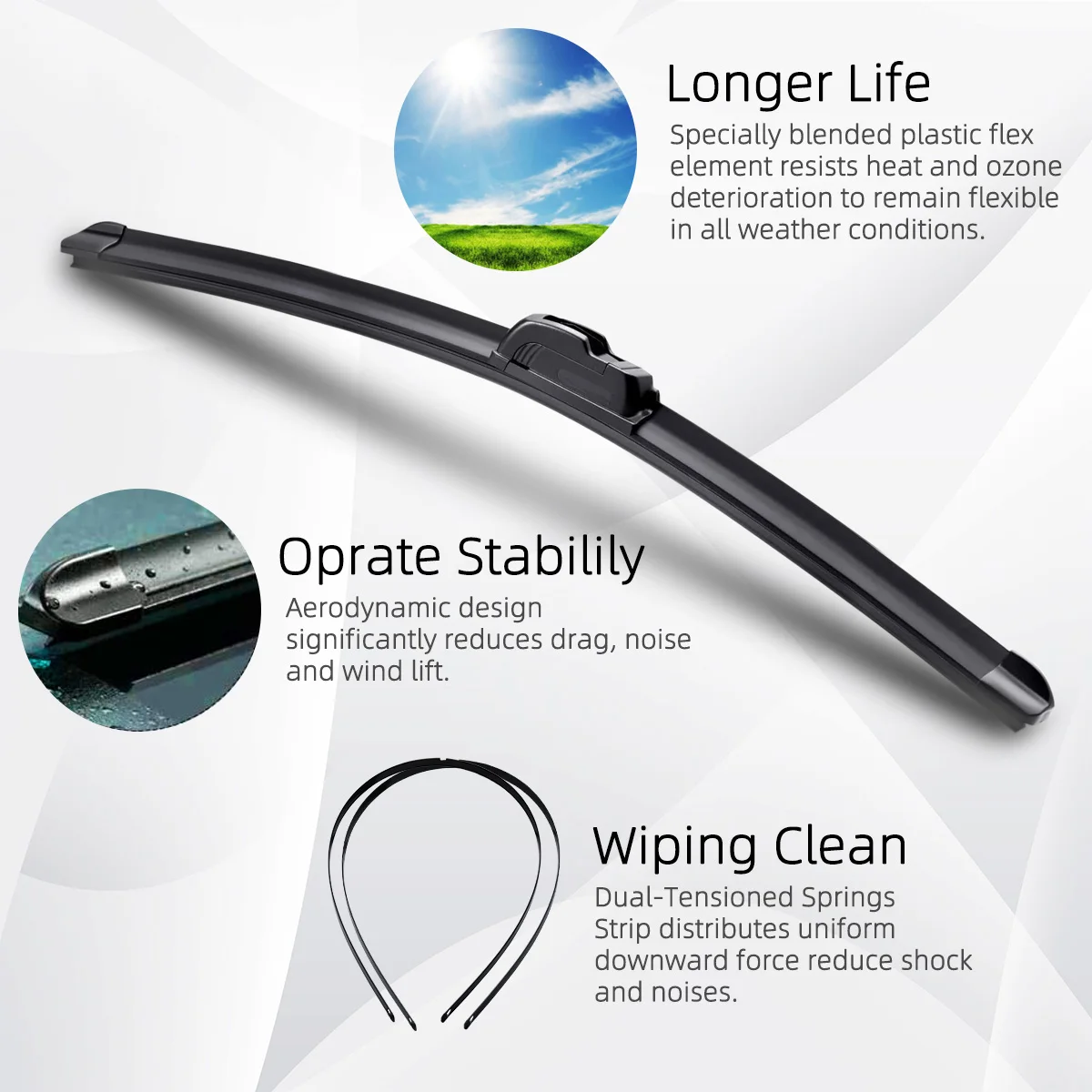 For LAND ROVER Freelander 1 MK1 1997-2006 Car Front Rear Wiper Blades Soft Rubber Windscreen Wipers Auto Windshield 21"+22"+14"