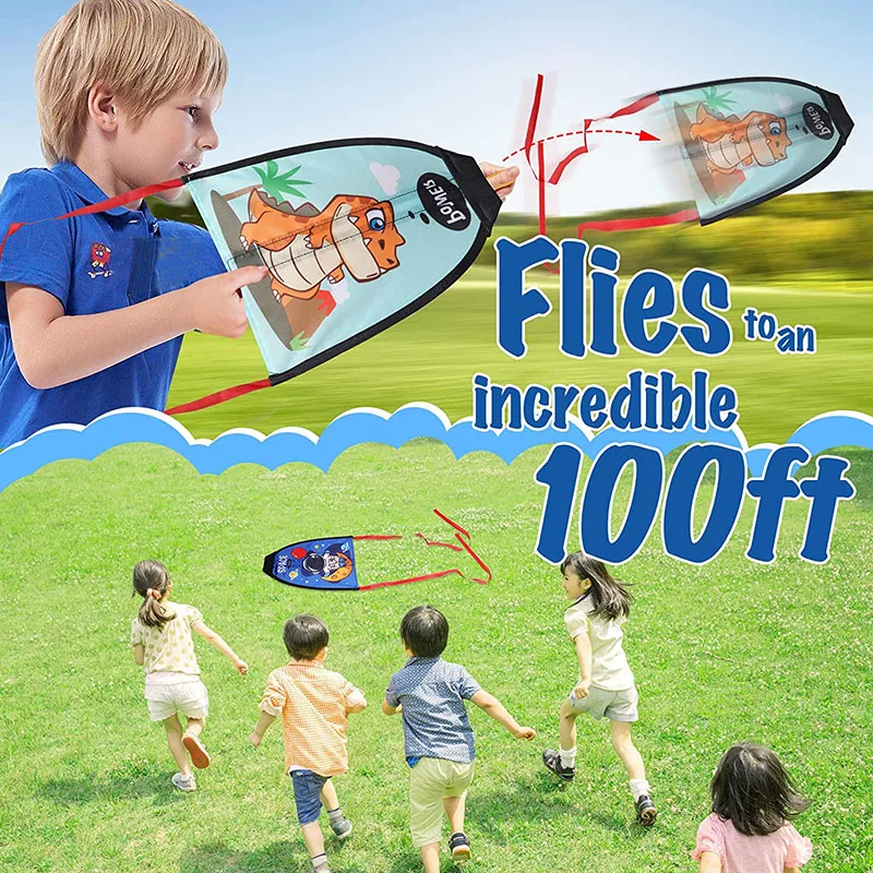 Children Catapult Kite Outdoor Elastic Gliding Mini DIY Painting Flying Thumb Rubber Band Color Kite Kid 2025 new Sports Toys