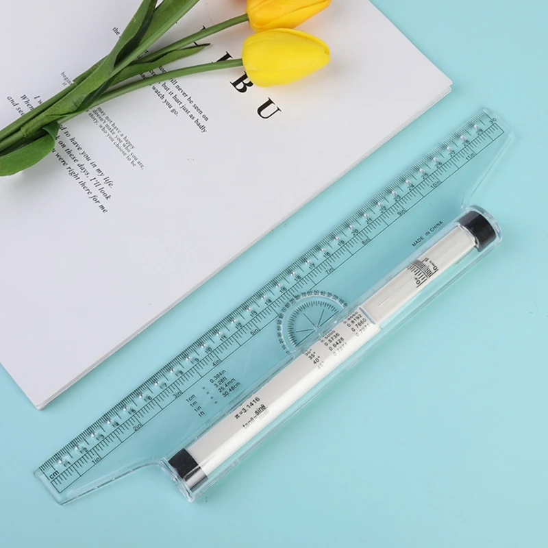 Practical Measuring Rolling Ruler Drawing Roller Parallel Ruler Design for Measure School Office Stationery Accessories