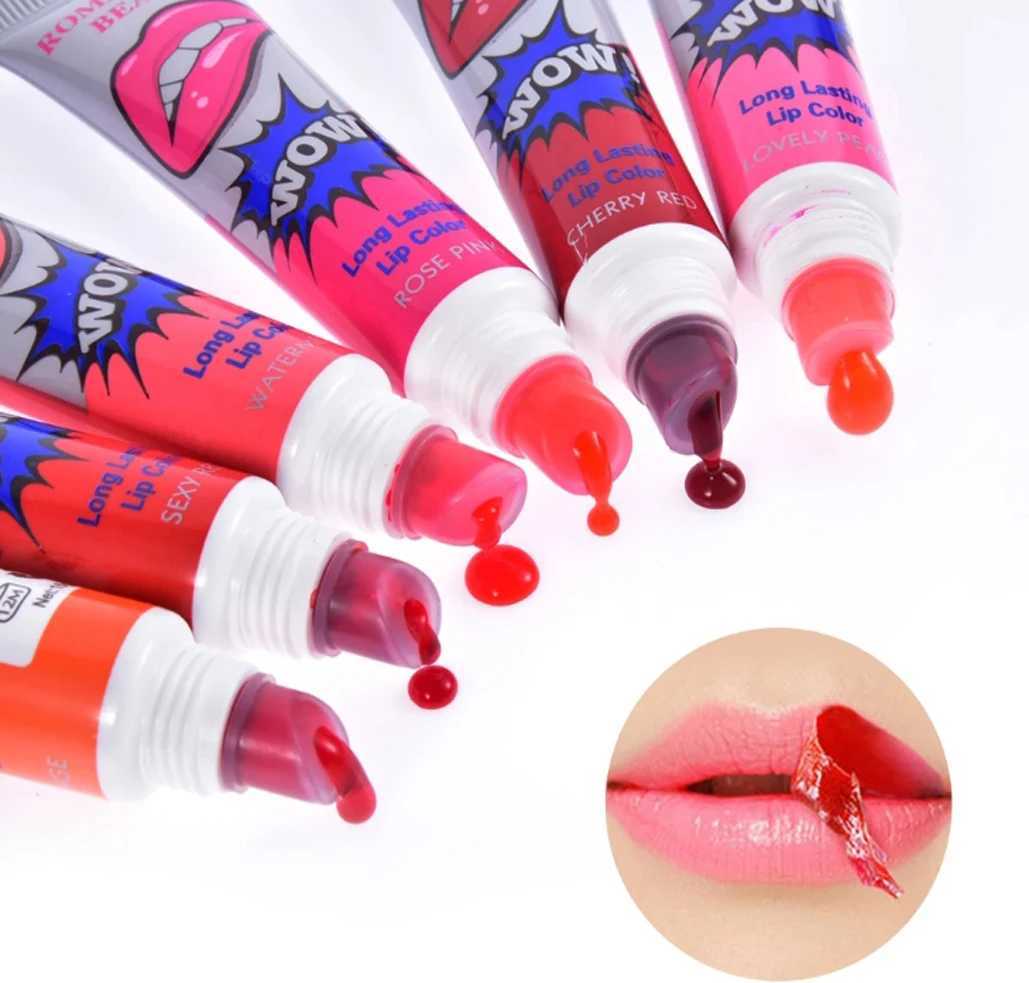 Makeup fluid lipstick gloss waterproof lasting tears lipstick ladies sexy red makeup tears pulling lips facial mask W241101