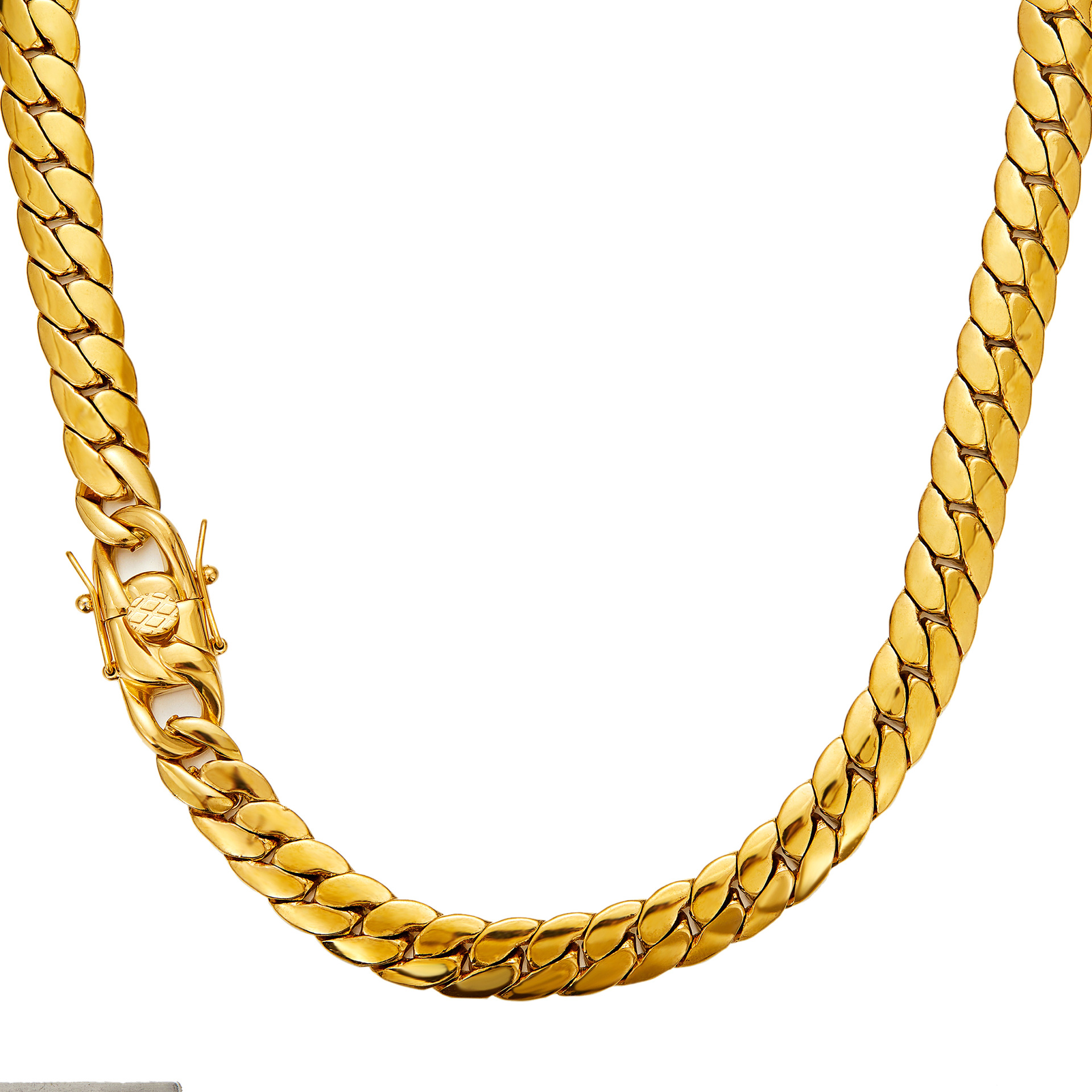 10mm Flat Snake 316L Stainless Steel Miami Cuban Chain Necklace Bracelet Jewelry