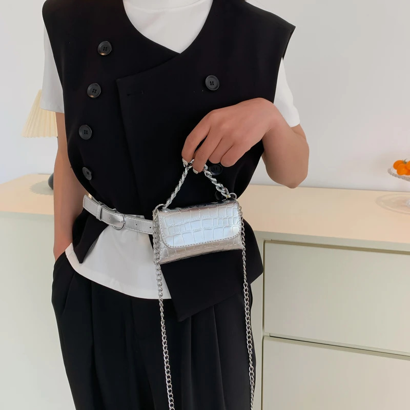 Fashion Womens Waist Bag PU Leather Mini Crossbody Phone Bag Wallet Ladies Girls Fanny Pack Trend Versatile Belt Bag Sac 241031