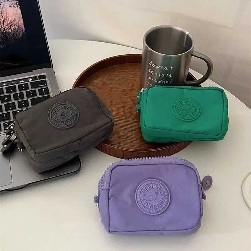 Nyl Short Zipper Three Layer Coin Purse Large Capacity Letter Simple Storage Bag Storage Bag Card Holder Zipper Wallet WomenXJ241111