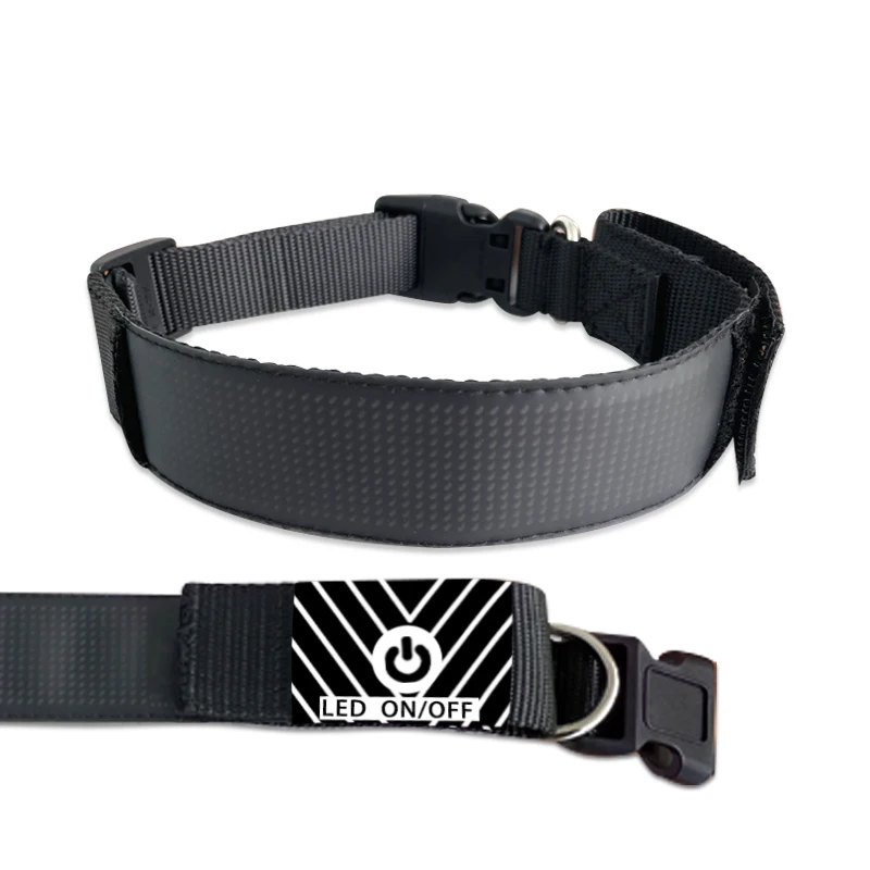 Adjustable Free Size Luminous LED Pet Collar Waterproof USB 2025 LED Light Up new Safety Dog Collar Programmable LED Display Dog Collars