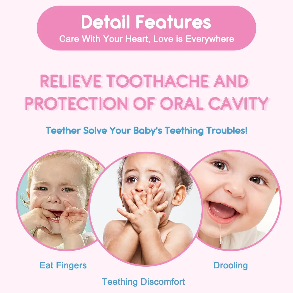 Baby Silicone Teethers Teething Toy Chew BPA Free 2025 Food Grade for Baby new Pacifier Chain Clips Beads Necklaces Pendant Rodent Animal