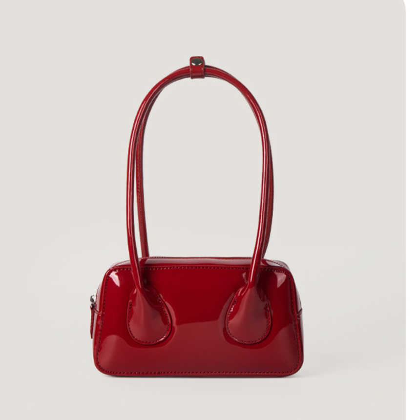 Shoulder Bags Korean Version WoMens Handbag With Niche Texture Simple Shiny Single Shoulder Armpit Tote Bag Versatile Commuting Small Square Bag 24101