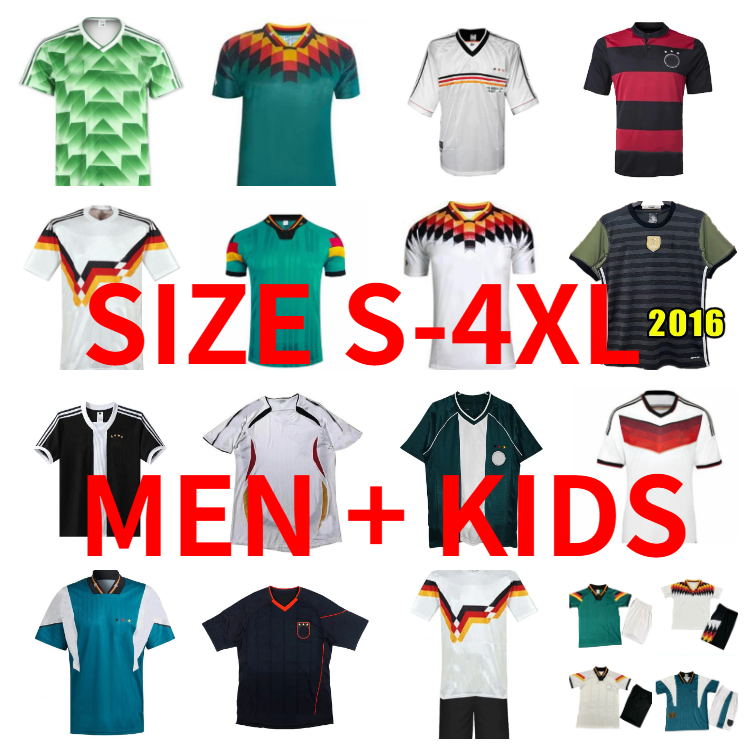 Germanys Vintage Soccer Jersey 1990 1992 1994 1998 1988 Retro Littbarski BALLACK KLINSMANN Matthias KALKBRENNER 1996 2004 MatthAus Bierhoff fooball shirt Men kids