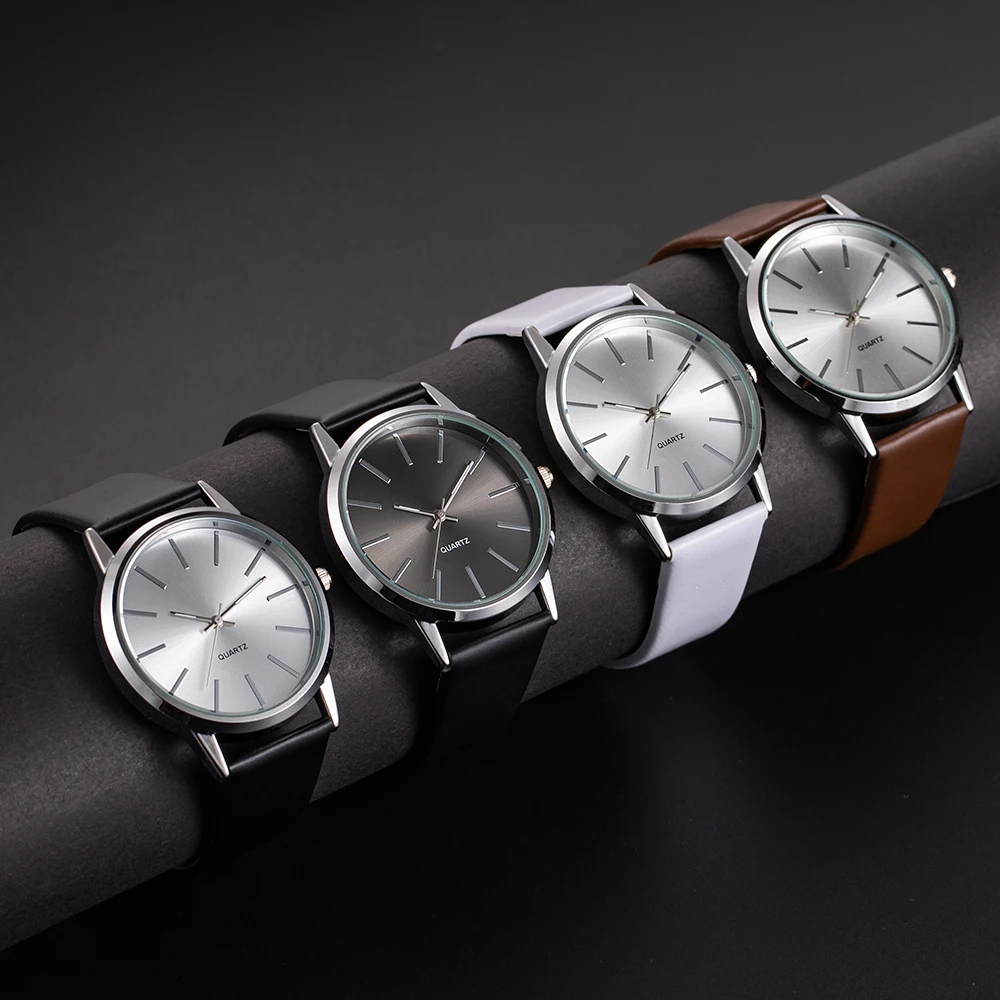 2023 Men Watches Top Brand Brown Leather Band Quartz Wristwatch Men's new 2025 Casual Simple Watch Wrist Male Clock Reloj Hombre