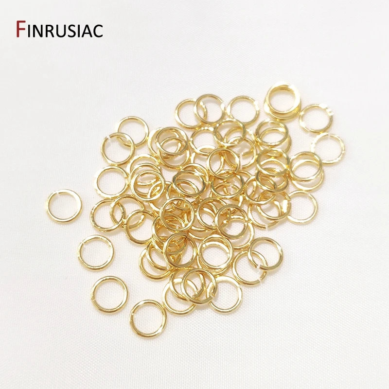 Real Gold Plated Brass Jump Rings,Wholesale Split Ring Connectors For DIY Jewelry Making Accessories Supplies Findings