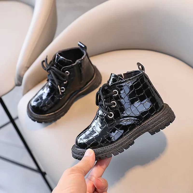 Autumn childrens single boots fashion childrens leather boots boys short boots girls shoes anti slip M241102