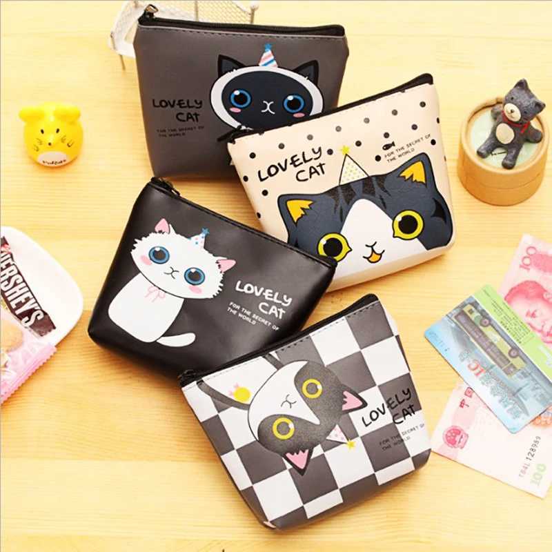 Carto PU Leather Coin Bag Pure Zipper Carto Cute Coin Key Bag Mey Pocket Women Men Coin Purse Small Wallet KidXJ241111
